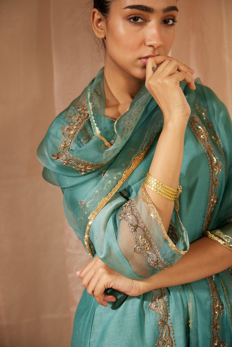 Blue Abir Stole