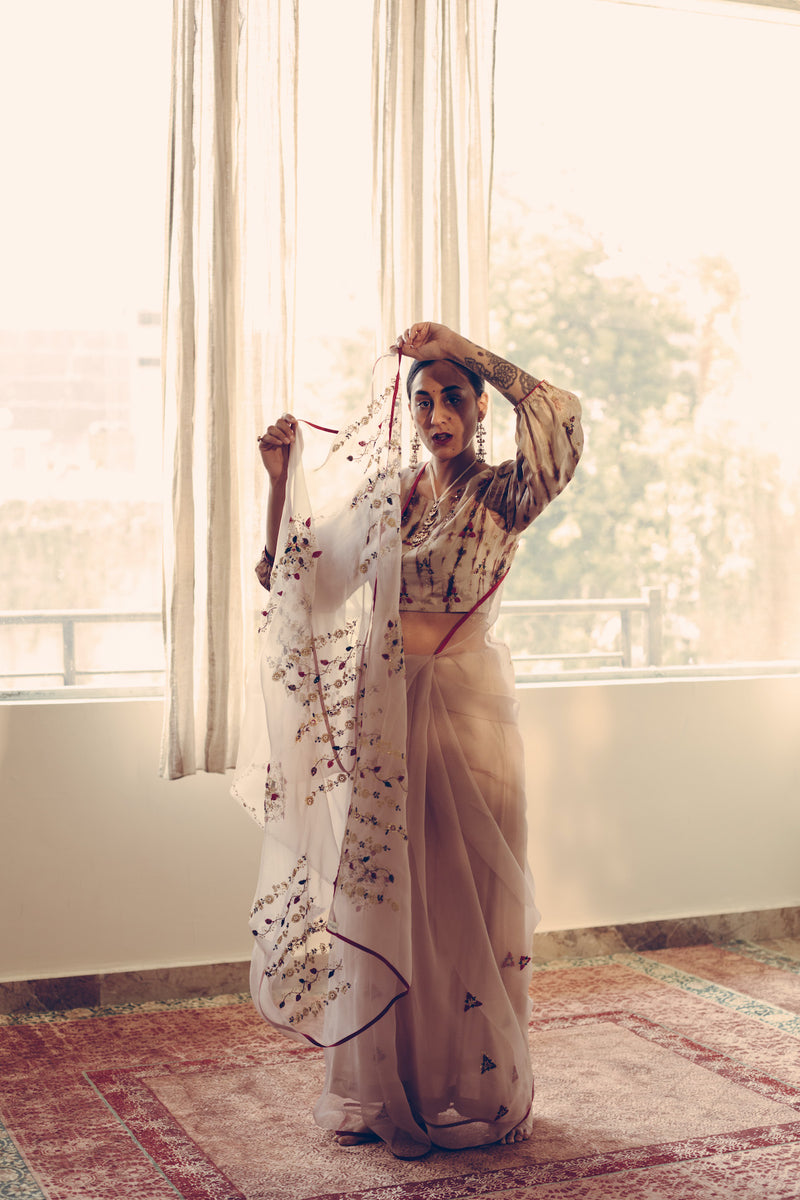 Grey Ranjeet Saree